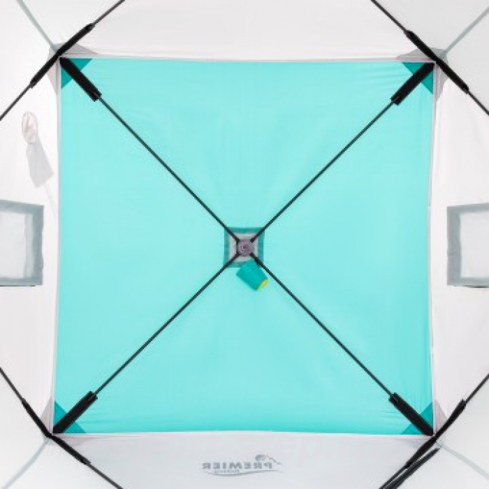 Палатка зимняя Куб 1,5х1,5 biruza/gray PREMIER (PR-ISC-150BG)