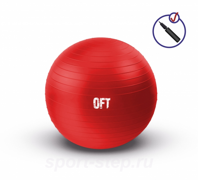Гимнастический мяч 65 см красный Fitness Tools FT-GBR-65RD