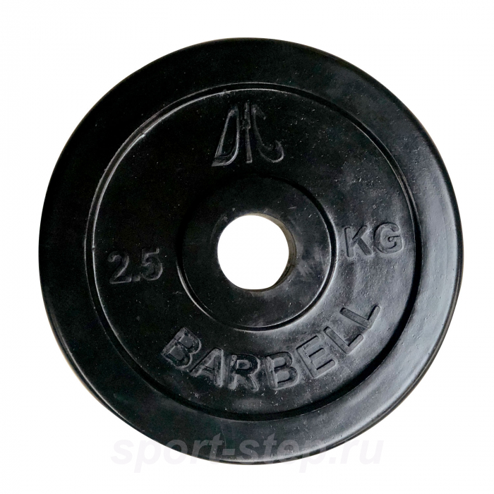 Диск обрезиненный DFC, чёрный, 31 мм, 2,5кг, WP021-31-2.5