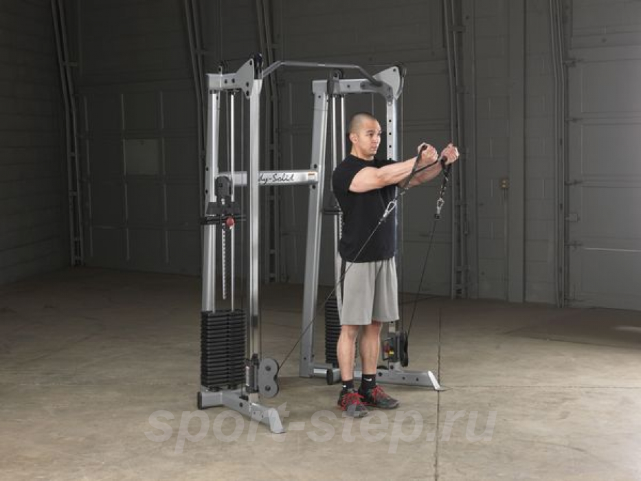 Кроссовер угловой с двумя весовыми стеками по 72,5 кг Body-Solid GDCC210