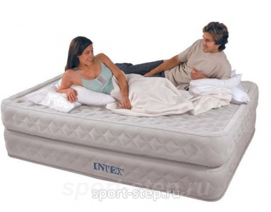Двуспальная надувная кровать Intex Supreme Air-Flow Bed Queen 66962 со встроенным насосом