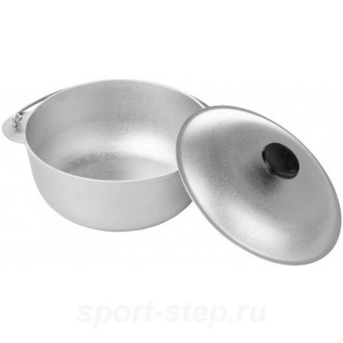 Казан походный с крышкой д.240 объем 4 л (БКД04) Силумин