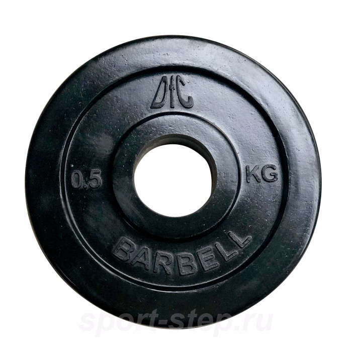 Диск обрезиненный DFC, чёрный, 31 мм, 0,5кг, WP021-31-0.5