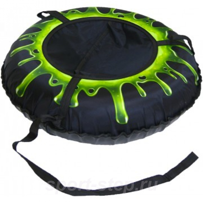 Санки-ватрушка Вихрь Оксфорд принт 90 см (слайм)+камера