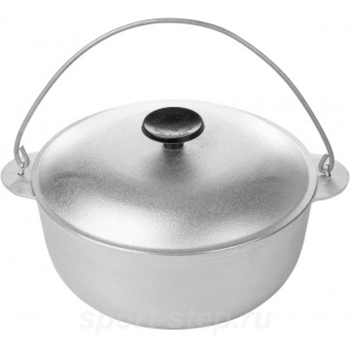 Казан походный с крышкой д.240 объем 4 л (БКД04) Силумин