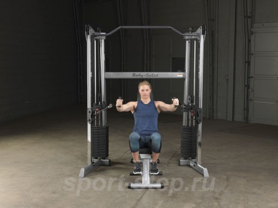 Сдвоенная блочная стойка с двумя весовыми стеками по 72,5 кг Body-Solid GDCC200