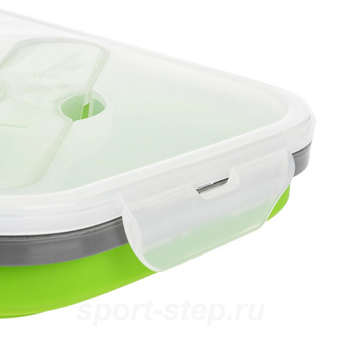 Контейнер силиконовый складной 3 отсека с ловилкой (PR-FH043) PR