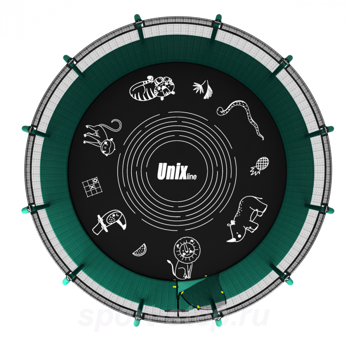 Батут UNIX line SUPREME GAME 14 ft (green)