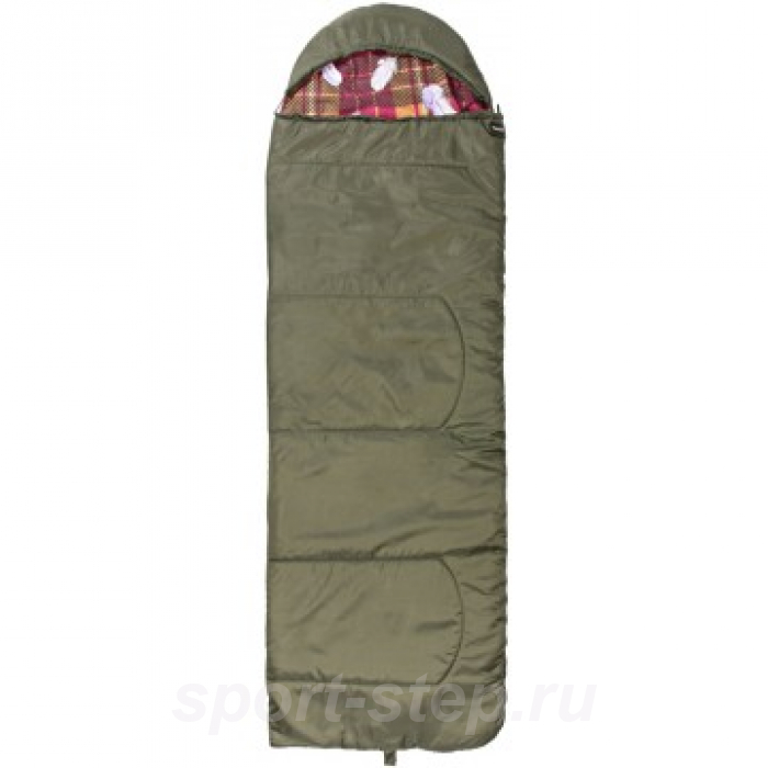 Спальный мешок БАТЫР СОК-2 (220*70) зелёный (холлофайбер) Helios
