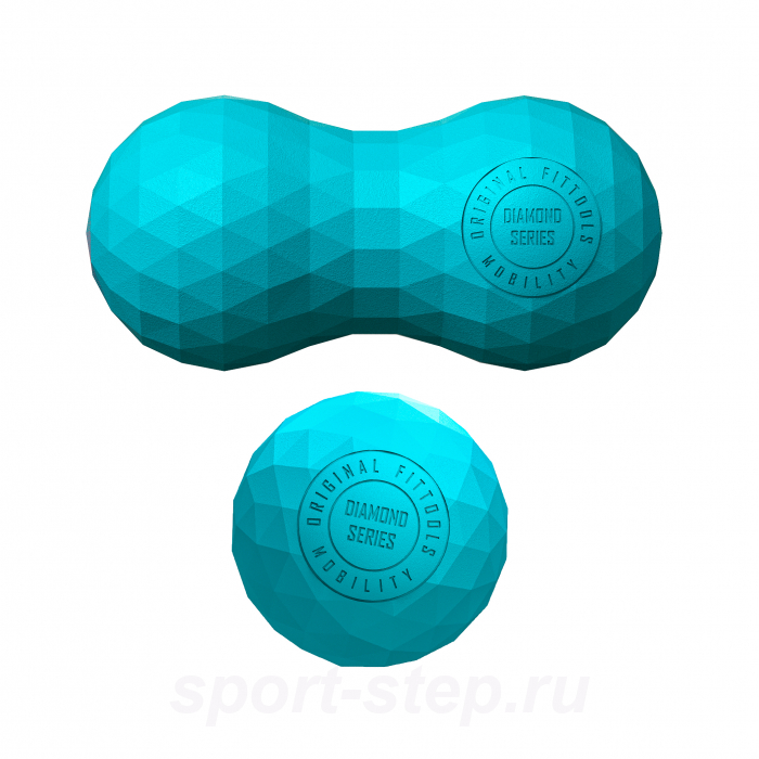 Комплект из двух мячей для МФР бирюзовый Original FitTools FT-DIAMOND-TQ