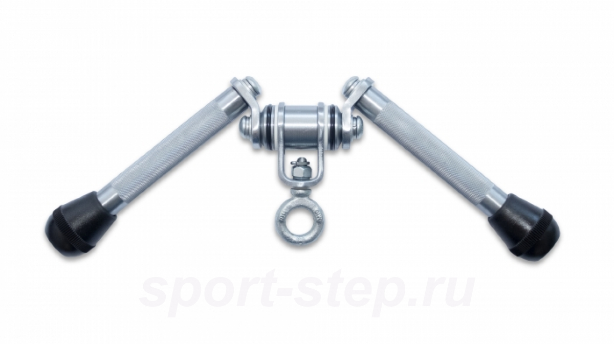 Рукоятка для тяги на трицепс V-образная хромированная Premium Original FitTools FT-DVB-HCR