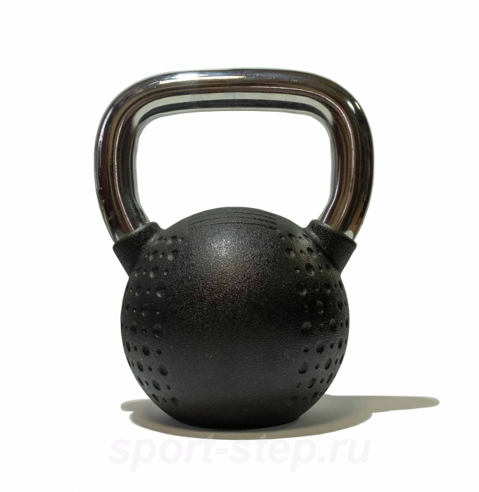 Гиря 12 кг с хромированной ручкой полиуретановая (CPU) OFT FT-KB-CPU-12