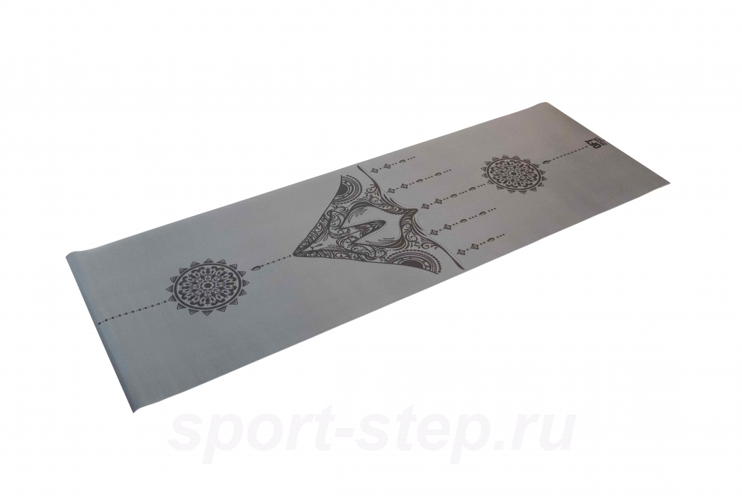 Коврик для йоги 2.5 мм серый в сумке с ремешком Original FitTools FT-TYM025-GY