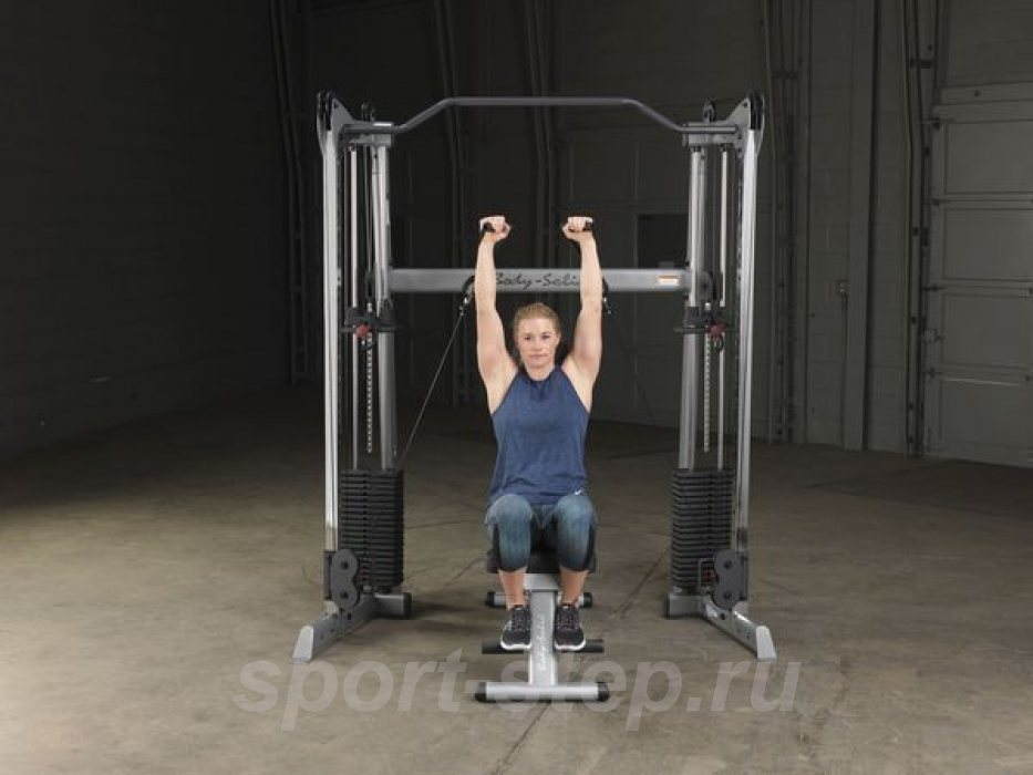 Сдвоенная блочная стойка с двумя весовыми стеками по 72,5 кг Body-Solid GDCC200