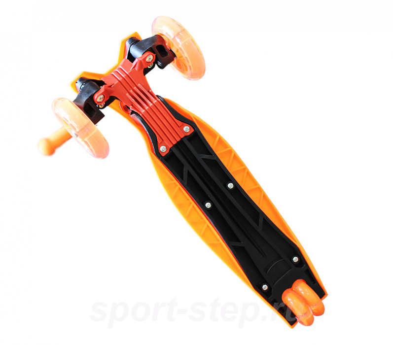 Самокат четырехколесный MAXI PU, оранжевый Moove&Fun