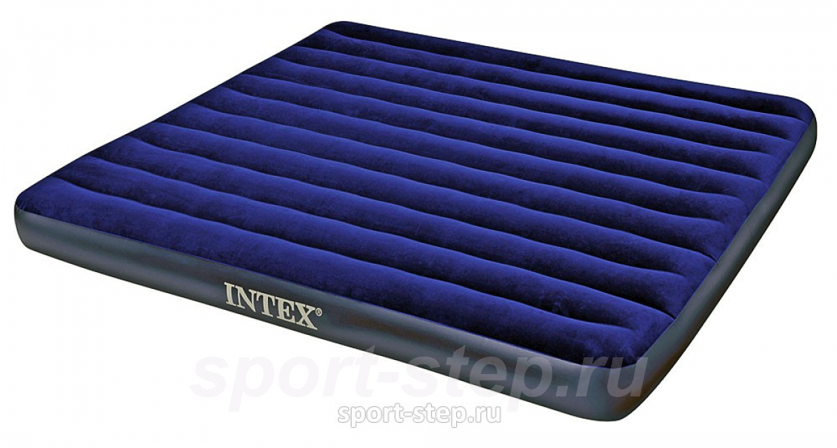 Двуспальный надувной матрас Intex Classic Downy 68755 без насоса
