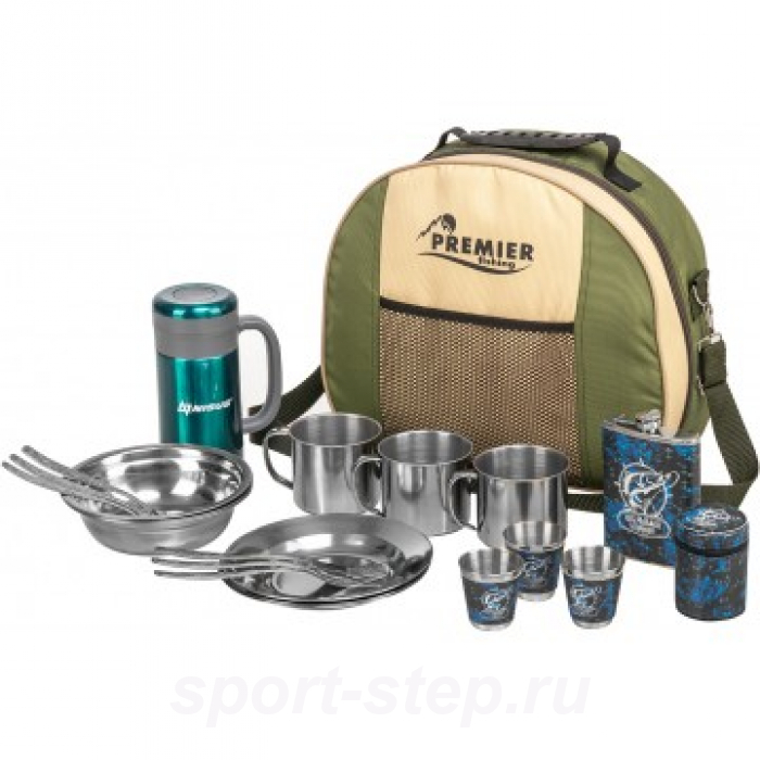 Набор для пикника на 3 персоны с термос-кружкой (с ситечком) (PR-3-2) Premier Fishing