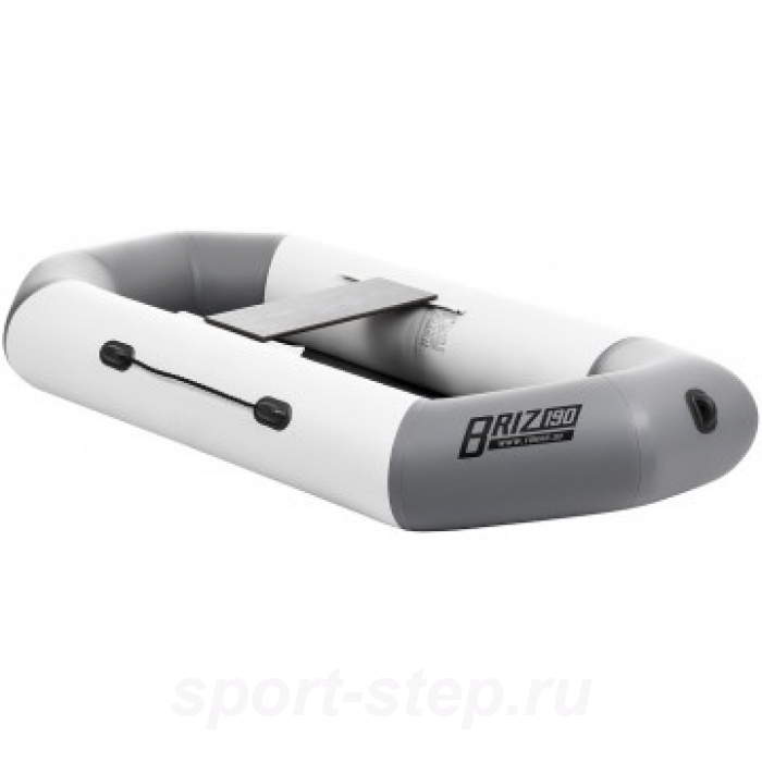 Лодка Бриз 190 (гребки + жесткое сиденье) бело/серый