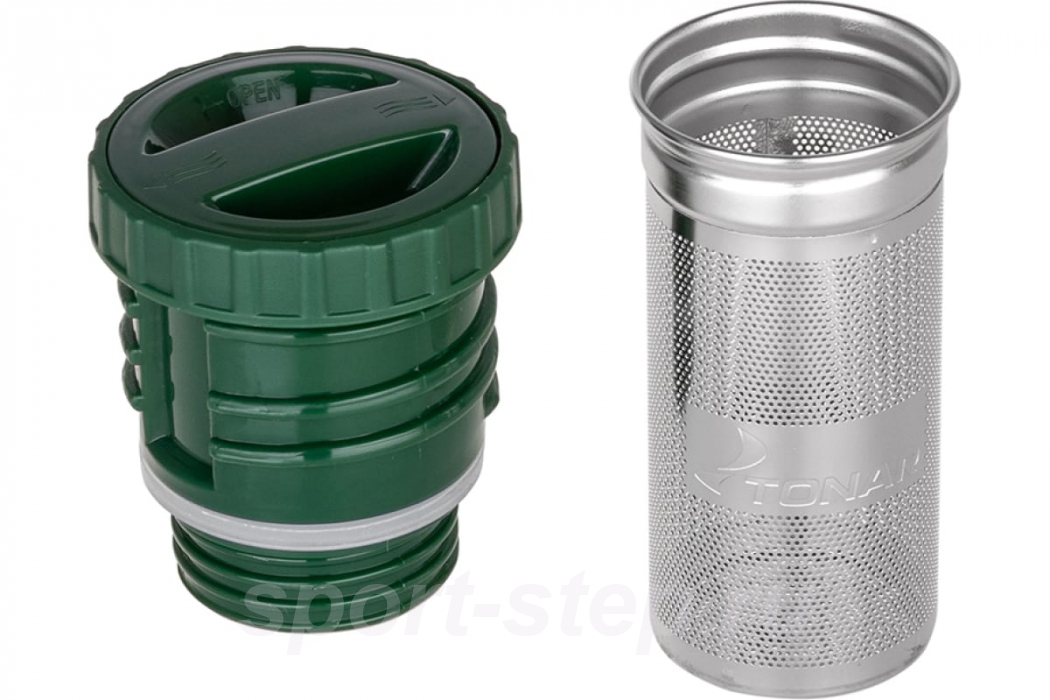 Термос (HS.TM-057-G) 1000ML с ситечком зеленый (2 крышки-кружки) TONAR