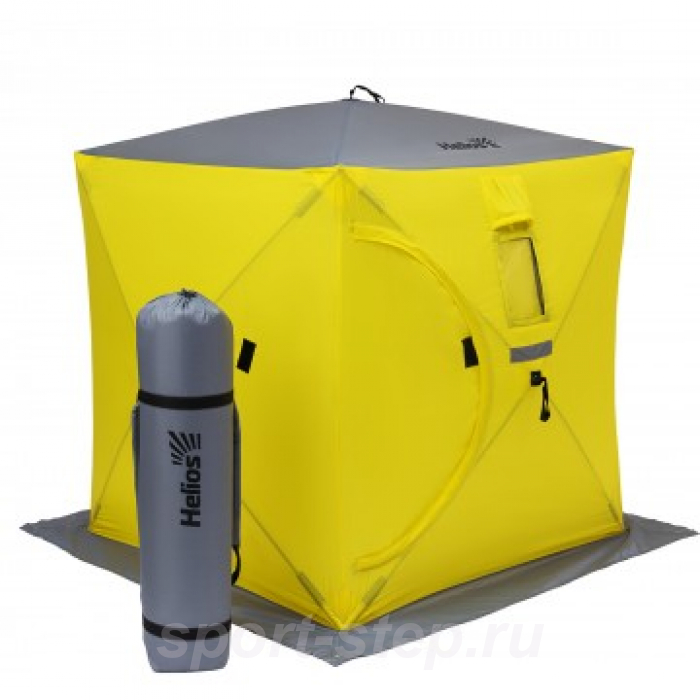 Палатка зимняя Куб 1,8х1,8 yellow/gray Helios (HS-ISC-180YG)