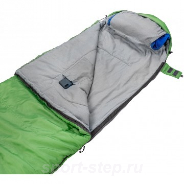 Спальный мешок TORO Wide 300L (220Х90, левый, стратекс, салатовый) (T-HS-SB-TW-300L) Helios