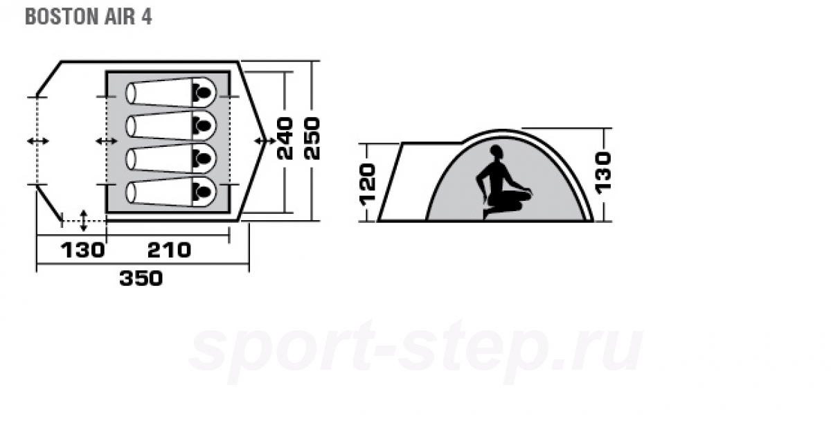 Палатка Trek Planet Boston Air 4