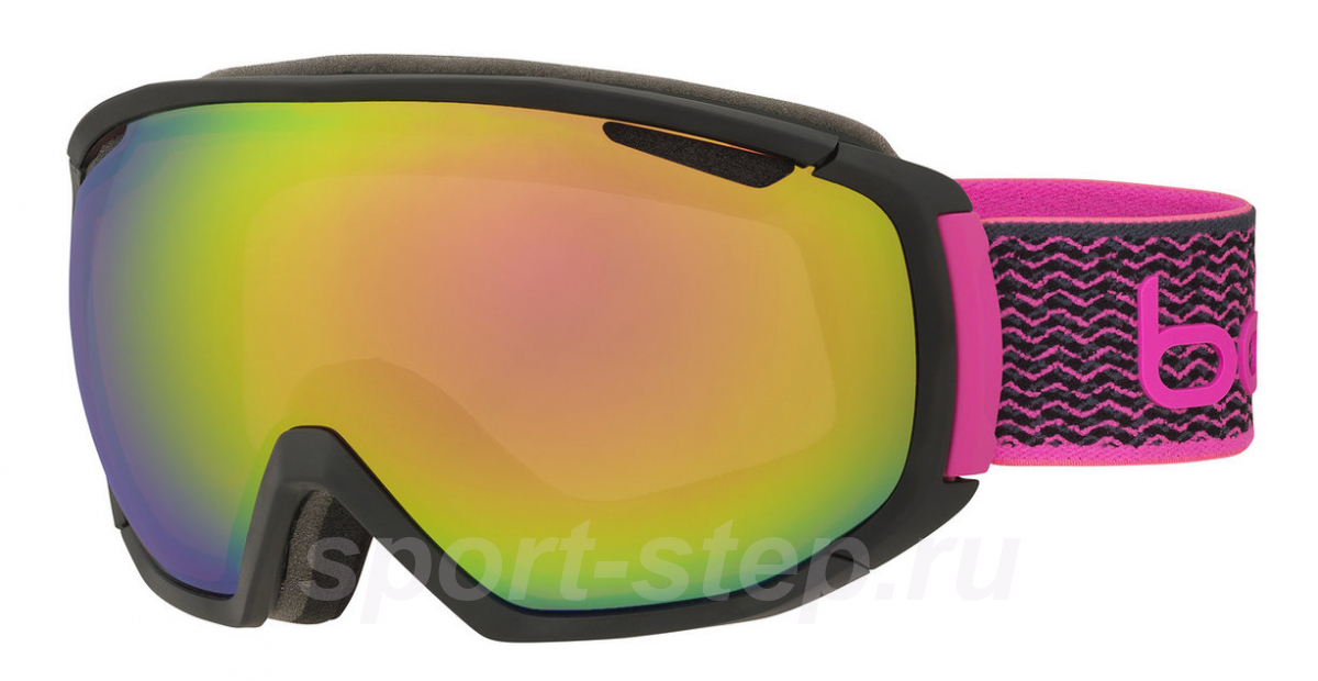Маска Bolle Tsar Matte Black & Neon Pink / Rose Gold M-L