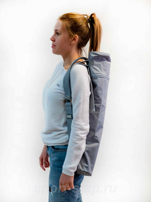 Коврик для йоги 2.5 мм пурпурный в сумке с ремешком Original FitTools FT-TYM025-PP