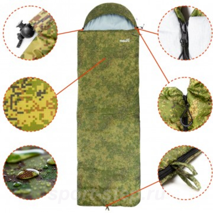 Спальный мешок БАТЫР EXTREME (220*70) Stratex 200 КМФ цифра Helios