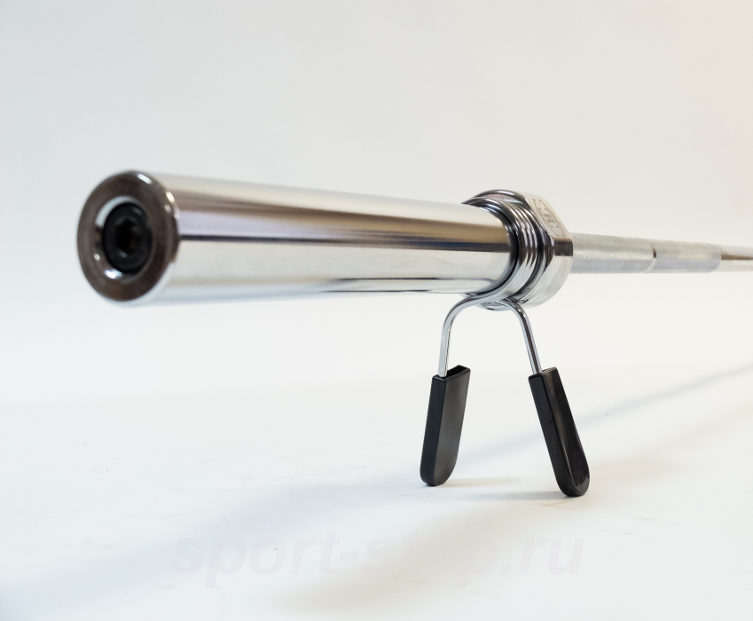 Гриф олимпийский прямой хромированный 72" REBEL с замками REBEL R-OB72-C