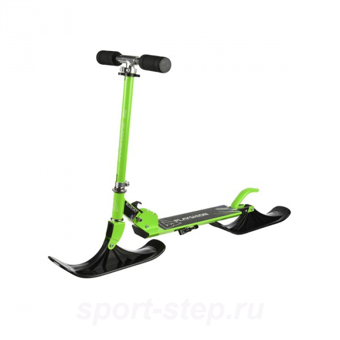 Снегокат самокат 2в1 BLUESKY-SNW Playshion, зеленый