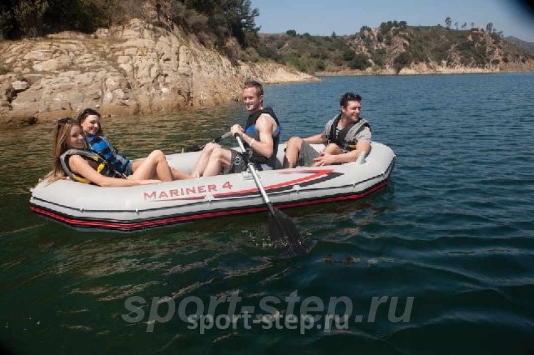 Надувная лодка Intex 68376 Mariner 4 Set