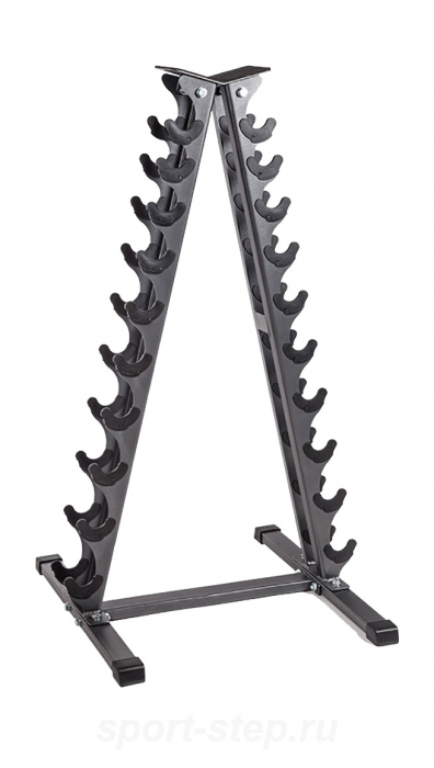 Стойка для 10 пар хромированных гантелей Original FitTools FT-CHROME-V10
