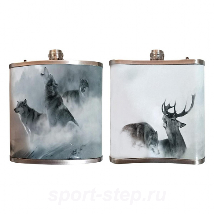 Фляжка Волки 210 мл (HS-F-W-A19-1) Helios