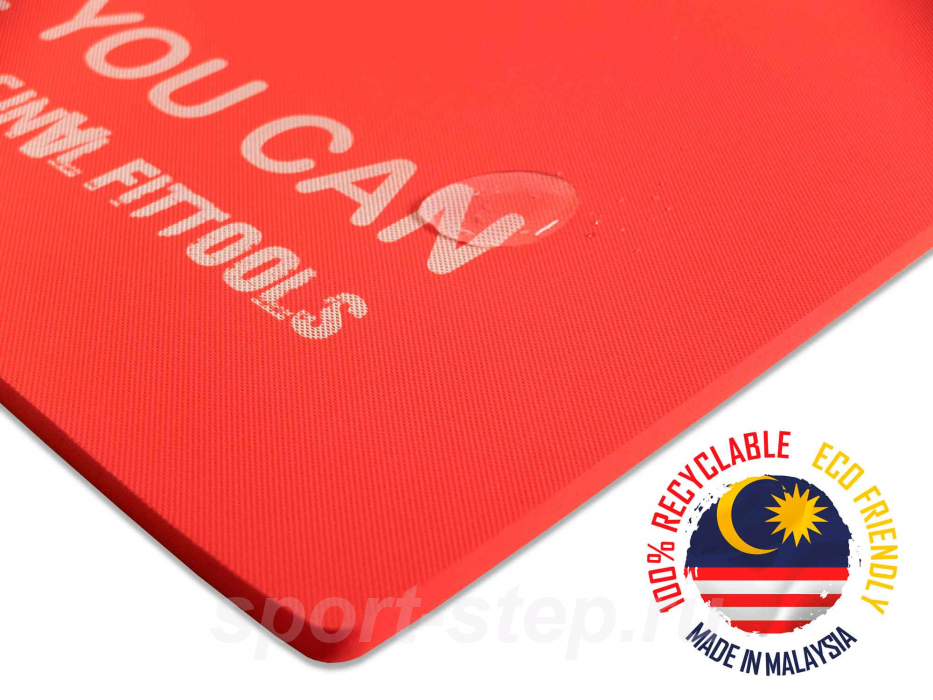 Мат для аэробики 10 мм красный с кольцами OFT FT-MPM10R (INDRA)