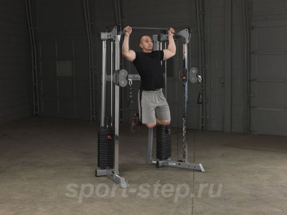 Кроссовер угловой с двумя весовыми стеками по 72,5 кг Body-Solid GDCC210