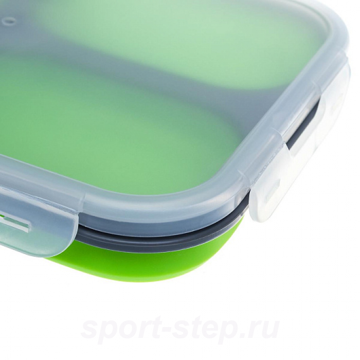 Контейнер силиконовый складной 3 отсека с ловилкой (PR-FH007) PR