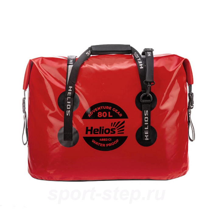 Гермосумка 80л (ПВХ, красный/черный) (HS-GS-80-RB) Helios
