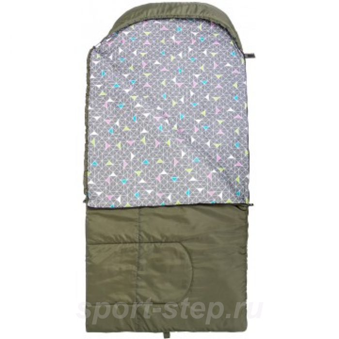 Спальный мешок OLYMPUS Wide Plus 300 (220х106, холлофайбер, зеленый) (T-HS-SB-OWP-300) Helios