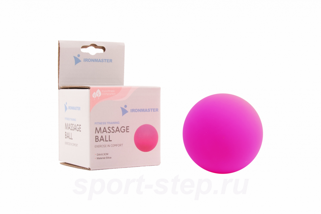 Мяч массажный 6,3 см розовый Ironmaster IR97038-P