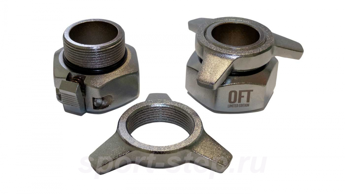 Замки для пауэрлифтинг грифа премиальные Original FitTools FT-CLWPB