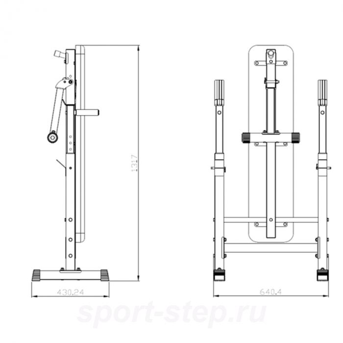 Скамья со стойками под штангу DFC D6453