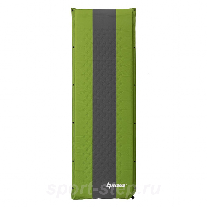 Коврик самонадув. 190x65x4 серый/салатовый (N-004-GLG) NISUS