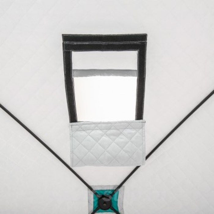 Палатка зимняя Куб Комфорт утепл. 1,5х1,5 biruza/gray PREMIER (PR-ISCC-150BG)