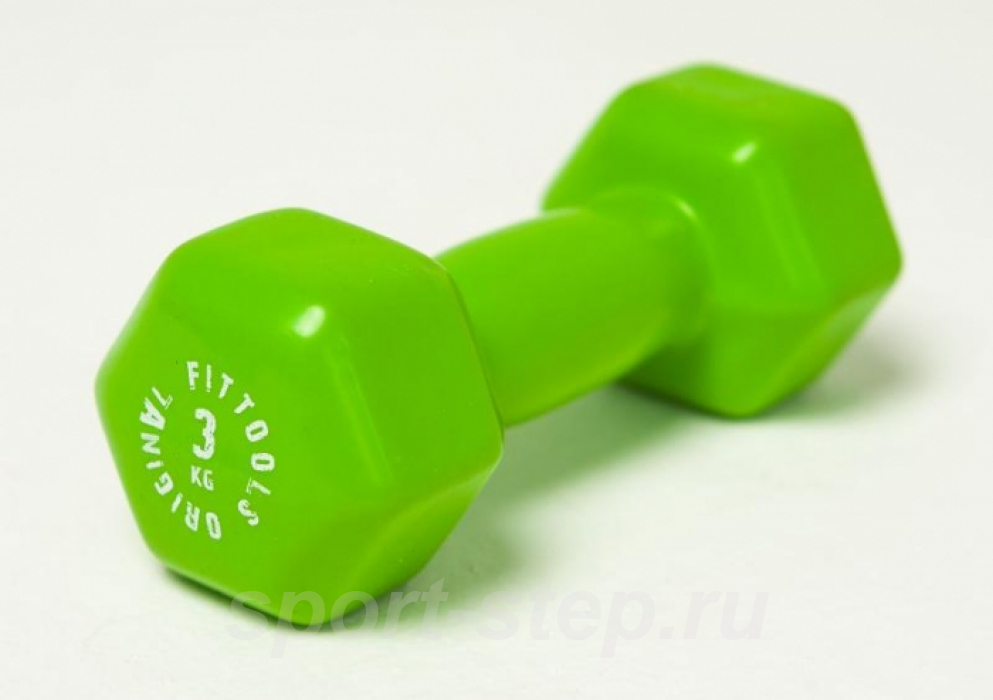 Гантель в виниловой оболочке 3 кг Fitness Tools FT-VWB-3