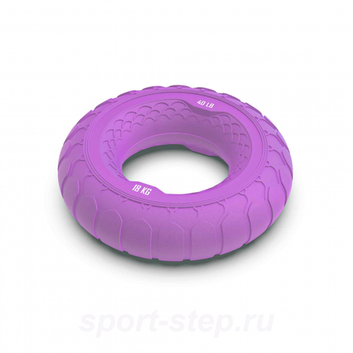 Набор из двух массажных мячей с кистевым эспандером пурпурный Original FitTools FT-SM3ST-PP