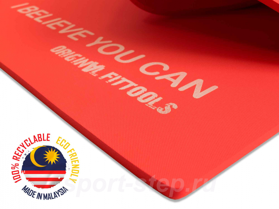 Мат для аэробики 10 мм красный с кольцами OFT FT-MPM10R (INDRA)