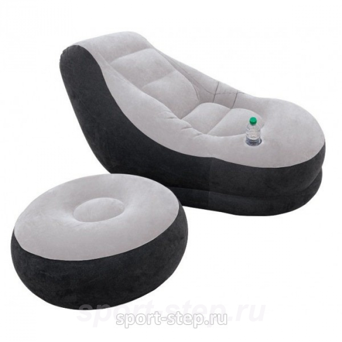 Надувное кресло с пуфиком Intex Ultra Lounge 68564 без насоса