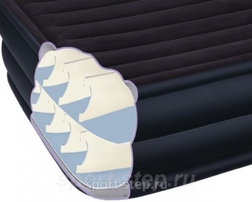 Двуспальная надувная кровать Intex Rising Comfort 66718 с встроенным электронасосом