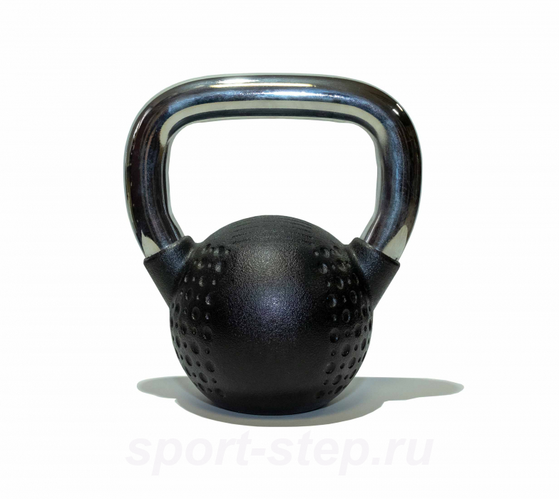 Гиря 8 кг с хромированной ручкой полиуретановая (CPU) OFT FT-KB-CPU-8